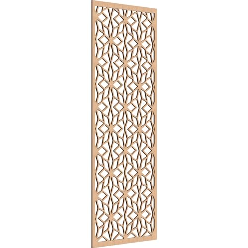 Image of Lake Decorative Pierced Fretwork Wood Wall Panels, 31 3 /8 inchW x 79 3 /8 inchH x 3 /8 inchT, Hickory