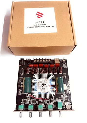 Image of DHRUVPRO ZK-AS21 220W*2+350W 2.1 Bluetooth Power Amplifier Board with TPA3255 Chip, 18V-36V Bluetooth Speaker Audio Amplifier Module