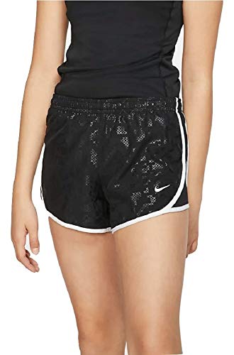 Nike Dri-FIT Big Kids' (Girls') Printed Running Shorts Black CD7507 010 (l)