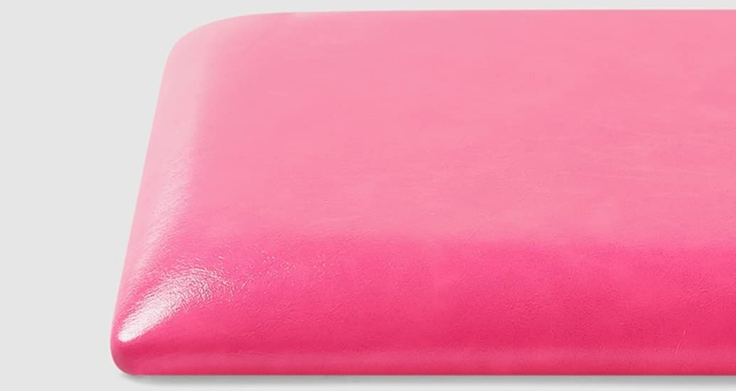 GHJL Leather Chair Cushions, Indoor/Outdoor Soft Seat Cushion Durable Waterproof Leather Chair Pad Thick Non-Slip Sponge Leather Seat Pads (Color : Rose Red, Size : 30 * 40cm)