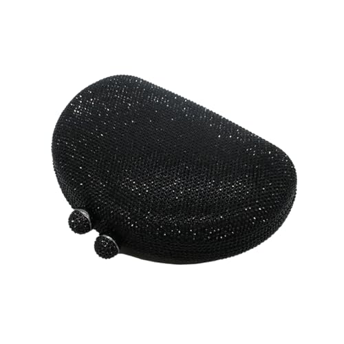 Image of UMREN Women Sparkly Rhinestone Evening Bag Crystal Clutch Purses Glitter Shell Shaped Handbag Wedding Prom Shoulder Bag