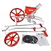 Agri-Fab 45-0640 3lb Push Garden Seeder/Planter with 7 Interchangeable Seed Plates for up to 20 Types of Seeds, Rust Resistant Plow Blade, Powder Coated Aluminum Frame, Orange