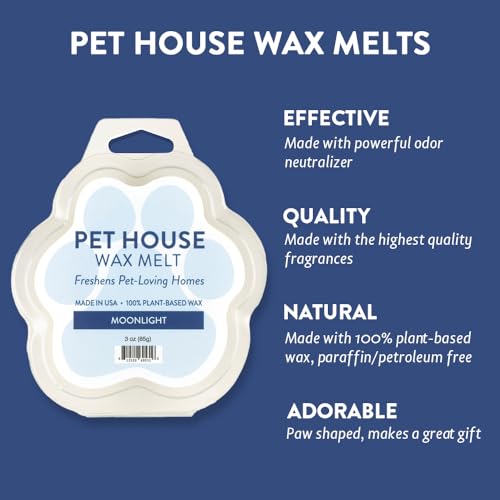 Image of Pet House Scented Wax Melts Long-Lasting, Pet-Friendly Plant Based, Wax Melts for Home, Moonlight 3 OZ Each, 2 Pack