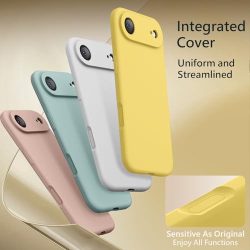 Image of FireNova Magnetic for iPhone Air Case, Compatible with MagSafe, [Integrated Silicone Camera Control Button] [Camera Protection] Microfiber Lining Phone Case for iPhone 17 Air, 6.5 inch, Yellow