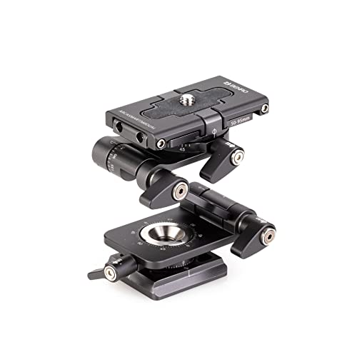 Benro ARCASMART360Dual placa de aluminio mecanizado de alta resistencia para rótulas