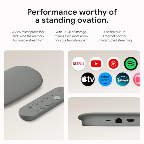 Image of Google TV Streamer 4K - Fast Streaming Entertainment on Your TV with Voice Search Remote - Watch Movies, Shows, Live TV, and Netflix in 4K HDR - Smart Home Control - 32 GB of Storage - Hazel