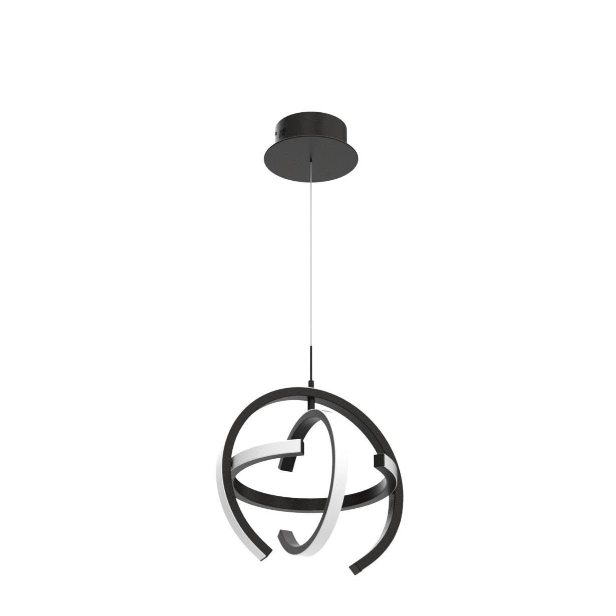 Black Globe LED Chandelier