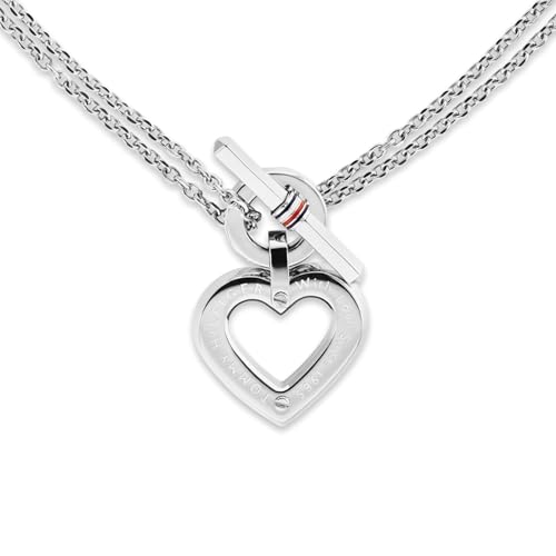 Collier double chaîne Tommy Hilfiger en acier résistant et chic