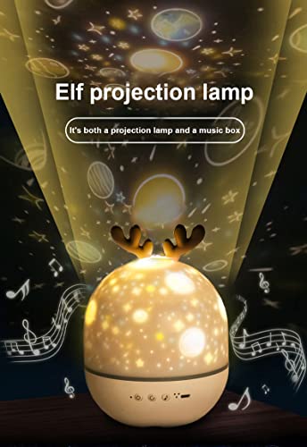 Chiristmas Gift Star Projector, Night Light Projector For Kids,Starry Night Light With Bluetooth Speaker & Remote Timer& 360 Rotating - 6 Sets Of Film 8 Songs For Baby Room/ Party Decor #TOP4