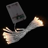 SAFIGLE 4 Stück LED Lichterkette Kupferdraht 3m mit 30 Warmweißen Leds Batteriebetrieben für Weihnachts und Hochzeitsdeko Innen