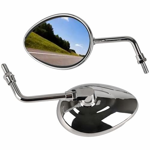 Motorcycle Rear View Mirrors, 10mm Side Mirror Replacement Accessories Parts for Indian Chief Classic Chieftain Vintage 2014-2022 Roadmaster Scout Bobber 2015-2022 Chrome