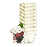 Verrines, goldfarben, 60 ml, 50 Stück, wiederverwendbar, für Mousse & Tiramisu