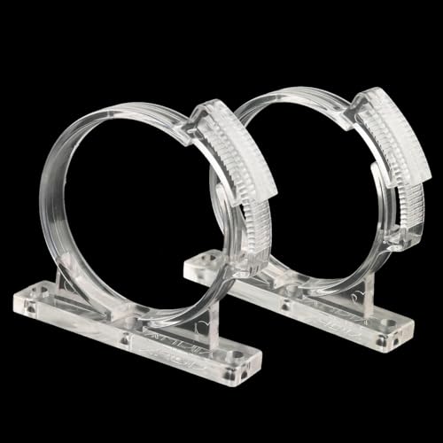 FMHXG 2PCS Computer Water Cooling Cylinder Reservoir Rings Clips 50MM Acrylic Water Cooling Tank with Screws Suitable for Liquid Cooling Radiators Transparent - Thumbnail 3