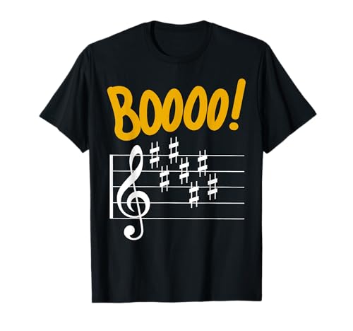 Scary Key Signature Boo Music Halloween Musician Teacher Men Women