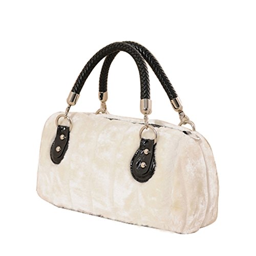 Sac pour femme sac bandoulière et sacs à main des femmes en peluche douce noir