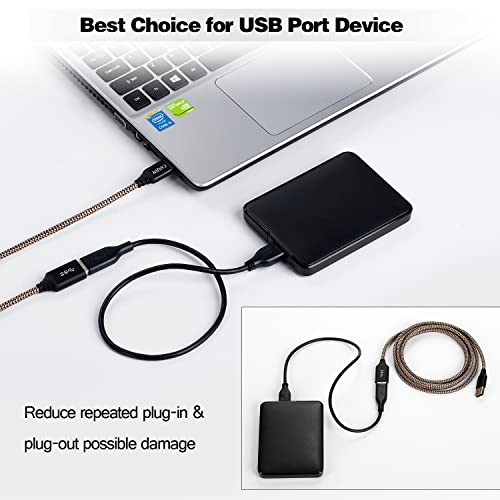 Usb Extension, Canjoy 3 Pack 6.6Ft Usb 3.0 Extension Cable Braided Usb Extender Cord A Male To A Female Fast Data Transfer Compatible Oculus Vr,Ps4,Xbox,Mouse,Keyboard,Printer,Scanner-Red Gold Blue #TOP7