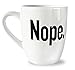 Lavley 12 oz "Nope." Coffee Mug - Perfect White Elephant Gift, Funny Gift, or Novelty Mug for the Office