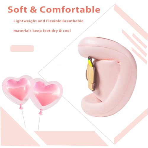 Image of Girls Cloud Bow Slide & Shower Slippers - Non-Slip Slip-On Kids Beach Pool Indoor Outdoor Shoes