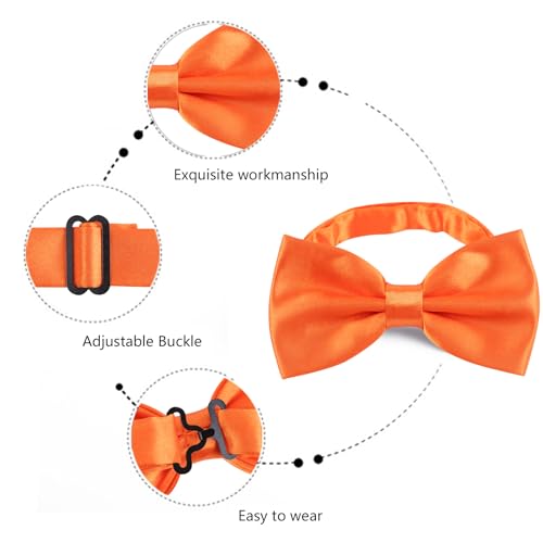 Image of Alizeal Mens Multicolored Silk Solid Cummerbund Bow Tie Set