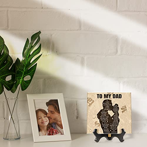 Birthday Gifts For Dad From Daughter, Father Plaque With Stand Gifts - Bonus Best Dad Ever Gifts, Dad To Be Gifts, New Dad Gift, Ideal Thanksgiving Birthday Presents For Dad Stepdad Father In Law #TOP6