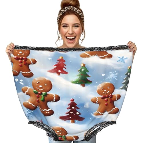 Culotte de Noël humour pour farce de grand-mère avec motifs pain d'épices