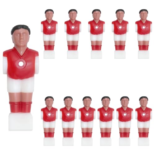 POFET Lot de 12 pièces de football de table pour homme – Accessoires de baby-foot – Parfait pour les joueurs de tournoi – Pièces de rechange Rouge