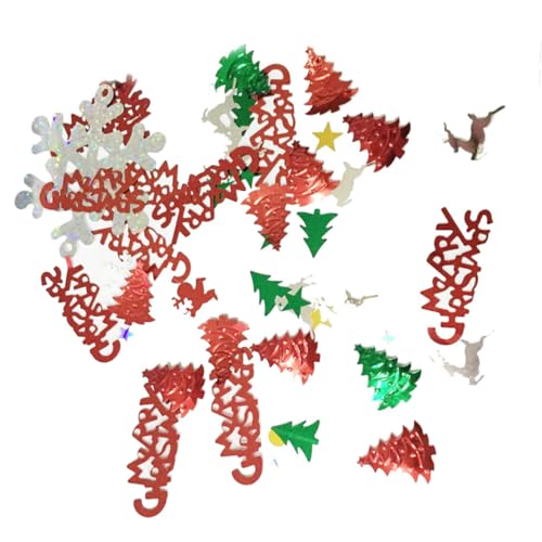 PRETYZOOM Weihnachtsdekoration Weihnachtsbaum Konfetti für das neue Jahr weihnachten streudeko komfetti jahrestag Geburtstag Konfetti Hochzeitsdekoration Blitz Esstisch Pailletten schmücken