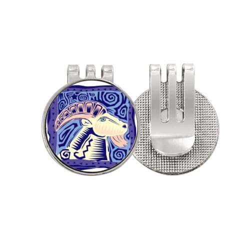 Golf Ball Marker Constellation Bélier gravé, cadeau idéal avec clip