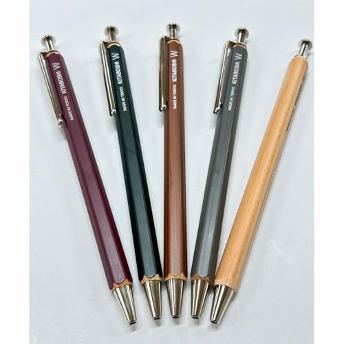 Bolígrafo Kitaboshi de 1,0 mm con barril de madera verde oscuro 4