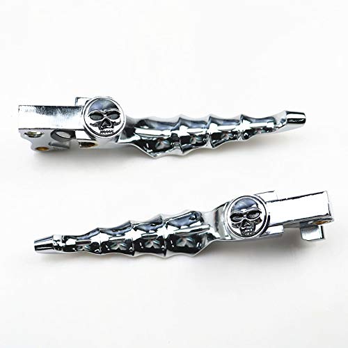 Moto Skull Mano Manubrio Controllo Leva Frizione Freno Per 2004-2015 Harley XR XL Ferro XL883 XL1200 Sportster Cruiser Chopper Custom (Cromo)