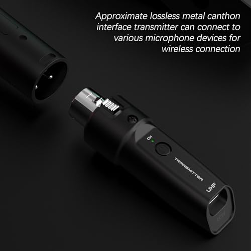 Microphone sans fil transmetteur récepteur rechargeable anti interférence 10 canaux