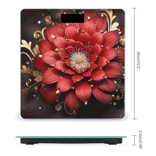 Báscula digital para baño con vidrio templado y pantalla LCD miniatura 2