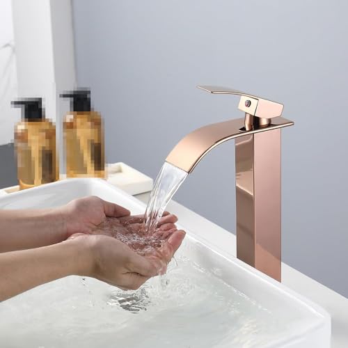 Robinet de salle de bain cascade sans éclaboussure mitigeur acier - 5