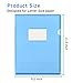 Sooez 25 Pack Clear Document Folders, Project Pockets Letter Size Plastic Document Folders with Label Pocket, US Paper Poly Jacket Sleeves Folders Transparent L-Type, Assorted Color