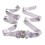 Material:Cinta. Depory Cinturones de Faja Nupcial Decoración de Flores para Boda Dama de Honor Vestido de Novia Mujer Ropa y Accesorios