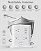 10 in 1 Surge Protector Power Strip Tower, 5Ft Flat Plug Extension Cord with 7 Outlets 3 USB Ports (1 USB C), 17W Desk Power Strips with Surge Protection for Home Office Supplies Dorm Room Essentials