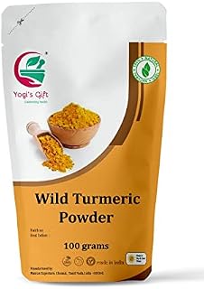 Kasturi Turmeric Powder for Face | 100g | Wild Turmeric Powder | Curcuma Aromatica | Amba haldi | Aka Kasthuri Manjal Powder | Turmeric Face Mask | Get clear and Glowing Skin Naturally | Yogi's Gift®