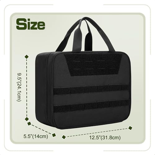 Image of GRAOSO Patch Board Storage Bag, Flip-page Patch Book, 5 Removable Double Side Metal Ring Binders, 1 Binder Pocket (Totally 11 Sides Can be Stick), Patch Collection Carry Case, Black (Case Only)