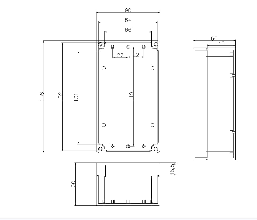 Image of Heyiarbeit 6.22 inchx3.54 inchx2.36 inch(LxWxH) Junction Box IP65 Universal Electrical Project Enclosure ABS Plastic Dustproof Waterproof with Transparent Clear Cover 1PCS