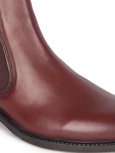 Image of Carlton London Men's Premium Leather Slip-On Solid Chelsea Boots