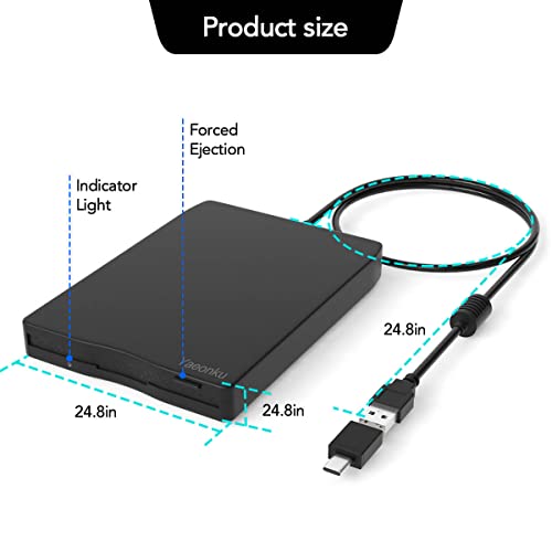 Yaeonku 3.5" Usb &Type C External Floppy Disk Drive Portable 1.44 Mb Fdd For Pc Windows 2000/Xp/Vista/7/8/10/11 #TOP5