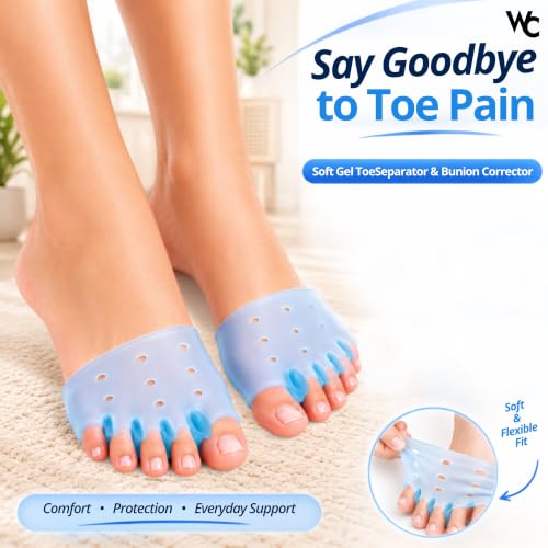 Image of Wonder Care Toe Separator Socks Foot Alignment Bunion Corrector Silicone Spacer Hallux Valgus Support Unisex