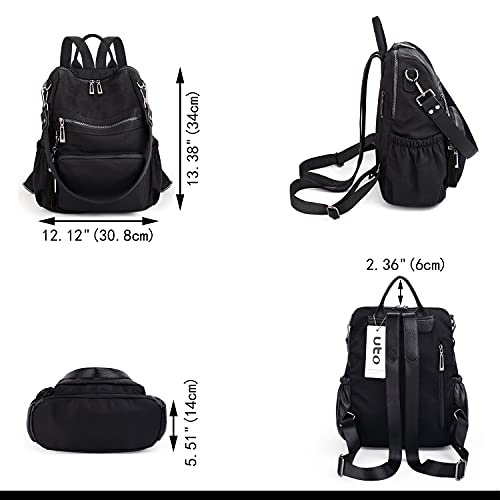 Uto FR-NSB-JAS-14 Women Backpack Purse Nylon Fabric Ladies Fashion Designer Rucksack Convertible Travel Shoulder Bag thumb #7