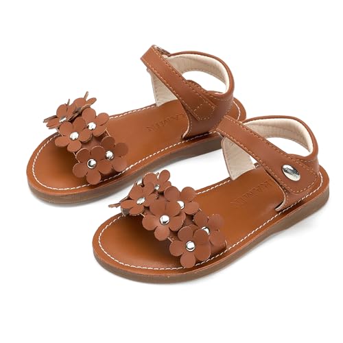 Image of PHIRAMIN Toddler Flower Girl Sandals - Girl Dress Shoes Toddler Little Kid Wedding Party
