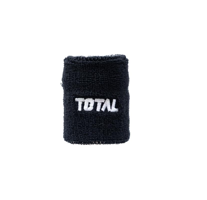 Total Adjustable and Breathable Cotton Unisex Sweat Wrist Band - Moisture-Wicking, Elastic Arm Support for Gym, Running, Cricket, Tennis, Badminton, Basketball (Pack of 1), Black - 3 inch (B0BW6698GB) Amazon Price History, Amazon Price Tracker