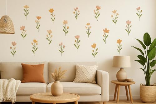 Vinilo Decorativo de Pared Floral Boho de 16 x 16 pulgadas miniatura 5