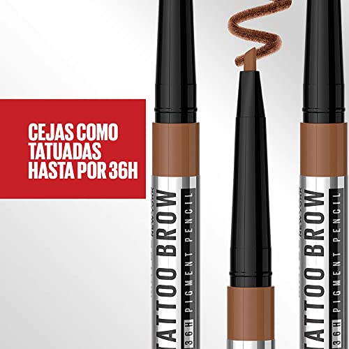 Image of Maybelline Tattoo Brow 36 Hr Brow Pencil, Natural Brown (Pack of 2)