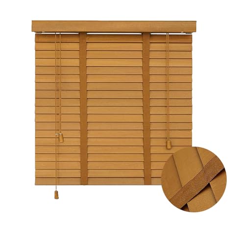 Persianas venecianas de madera horizontales para protección solar en ventanas del hogar 2