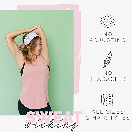 Image of Maven Thread Wide Workout Headbands for Women - Non-Slip Sweatbands for Gym, Running & Yoga