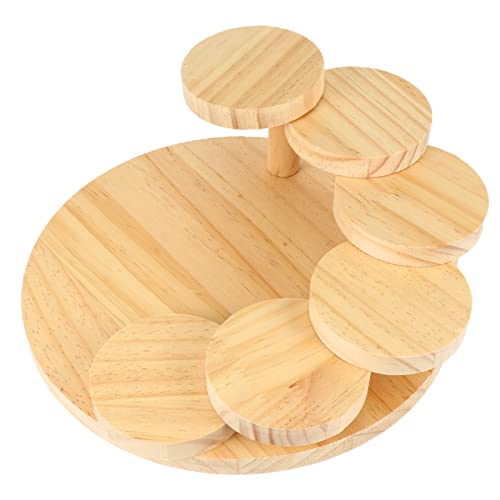 Upkoch Sushi Serving Tray Japanese Wood Sushi Serving Tray Steps Meat Plate Japanese Sushi Dish Rotating Steps Stairs Meat Dish Sushi Sashimi Serving Plate For Restaurant Home Serving Geta Plate #TOP3